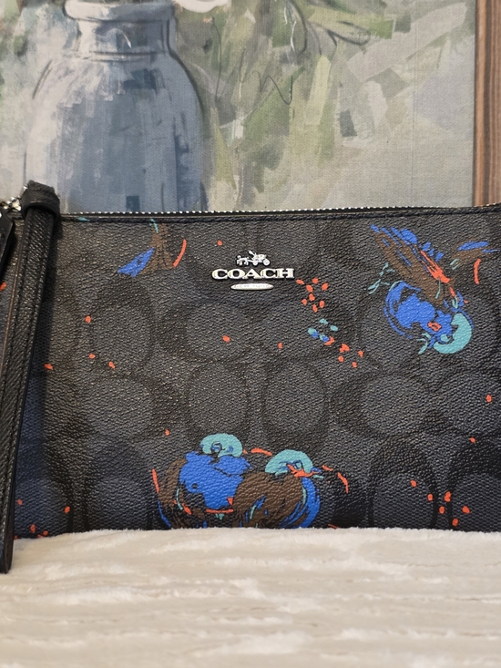 Coach Handbags - COACH Sierra Bird - Black Signature Coated Canvas